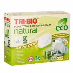 NATURAL ECO AUTOMATIC DISHWASHER TABS, 25 TABS Tri-Bio 48270 2