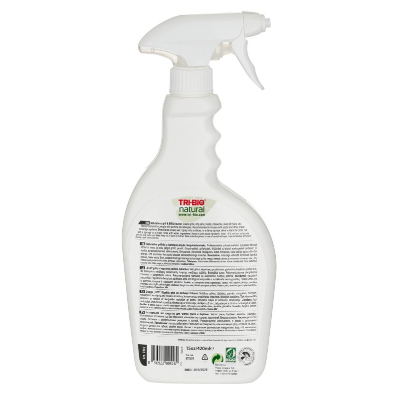 Tri-Bio natürliches umweltfreundliches Waschmittel für Grills, 420 ml Tri-Bio