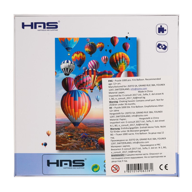 Flying balloons puzzle, 1000 pieces HAS